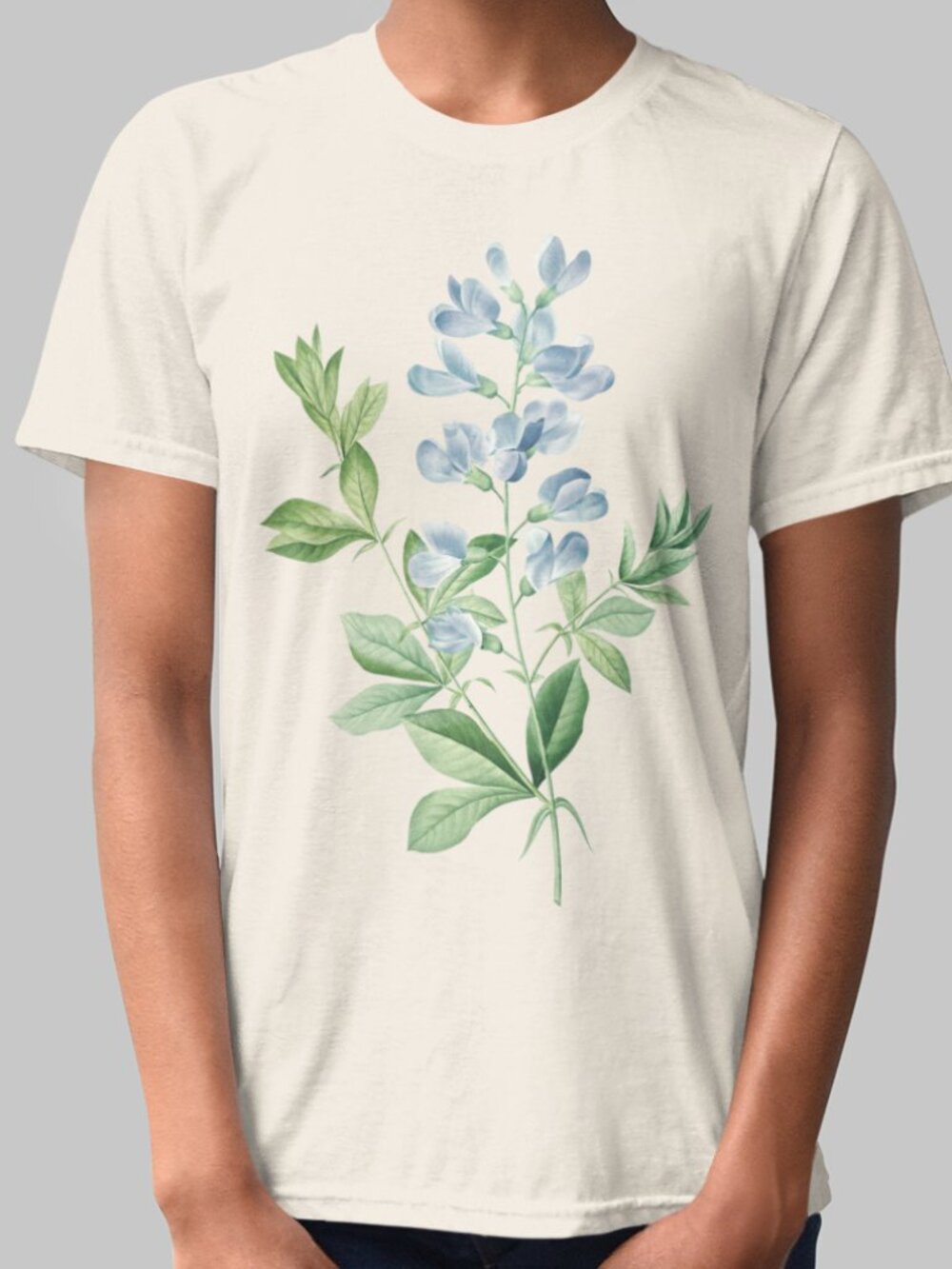 Sweet Pea Vintage Floral Print Short Sleeve Graphic Tee T-shirt S-XXL
